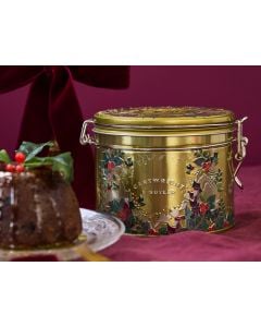 Merry Christmas Pudding in Tin