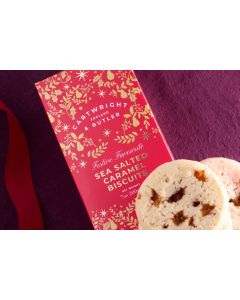 12 Days of Christmas - Salted Caramel Biscuits in Carton, delicately crumbly with a buttery finish and sweet golden caramel throughout.