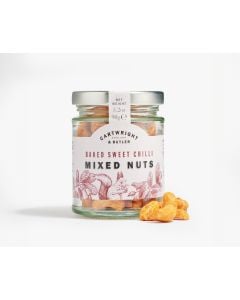 Baked Sweet Chilli Peanuts and cashews in jar
