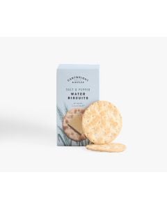 Water biscuits with sea salt and black pepper